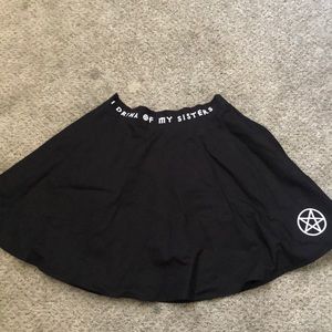 Black “I Drink Of My Sisters” Skirt